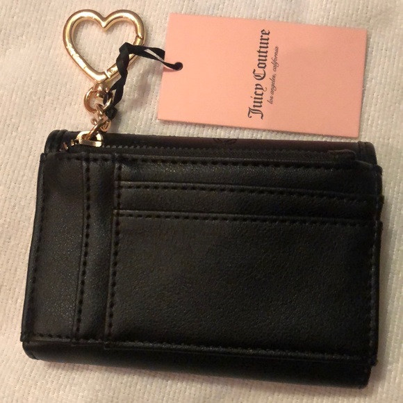 Juicy Couture Liquorice Black Pink League Double Sided Trifold Wallet NWT - Picture 10 of 16